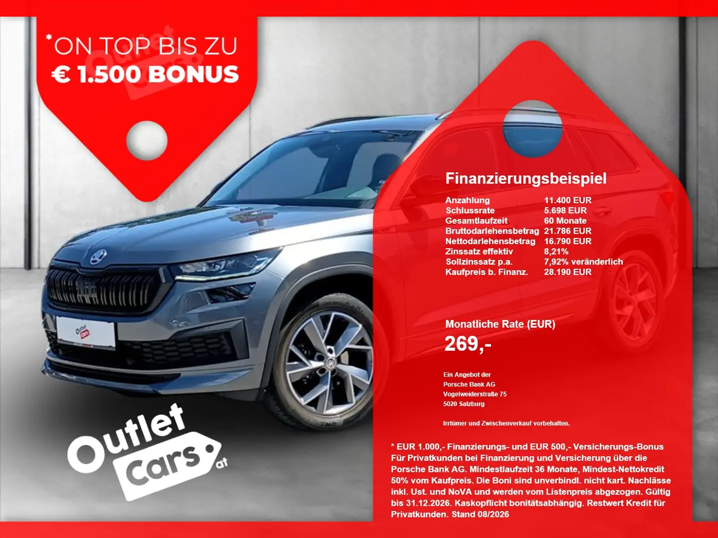 Skoda Kodiaq 1.5 TSI DSG Sportline MATRIX+AHK+LED+NAVI Grau - 1
