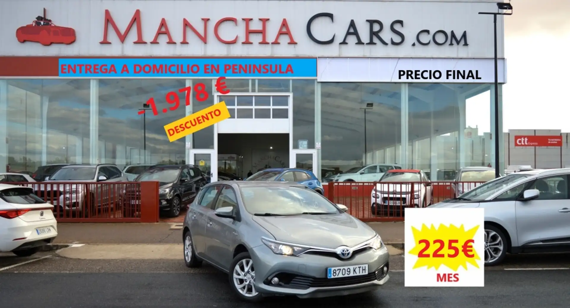 Toyota Auris hybrid 140H Active Business Plus Gris - 1