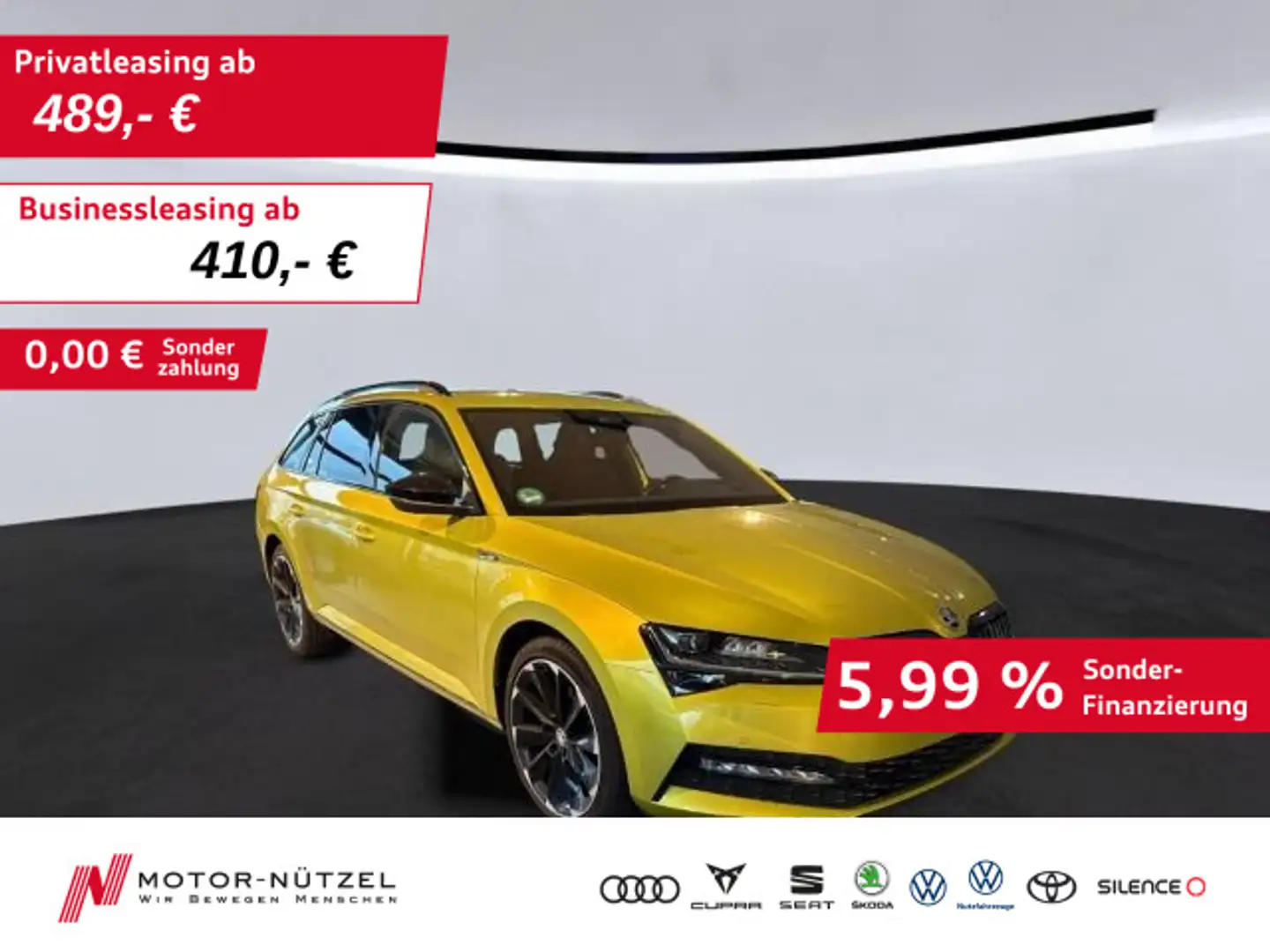 Skoda Superb Combi iV TSI SPORTLINE BEAM+NAV+AHK+STHZG Gelb - 1