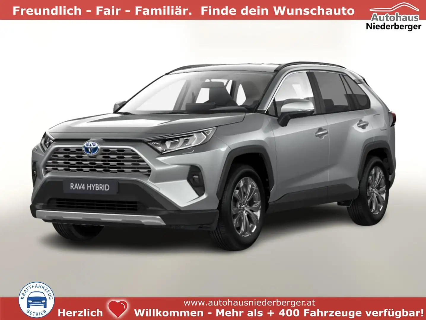 Toyota RAV 4 Hybrid Teamplayer el.HK SHZ DigC SmartKey 160 k... Silber - 1