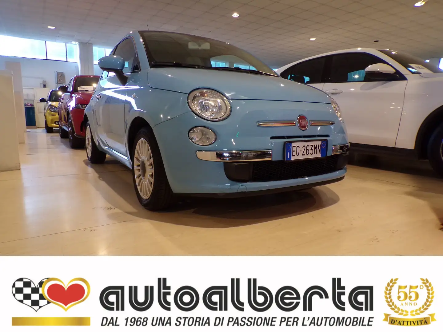 Fiat 500 1.2 Lounge 69cv Bleu - 1