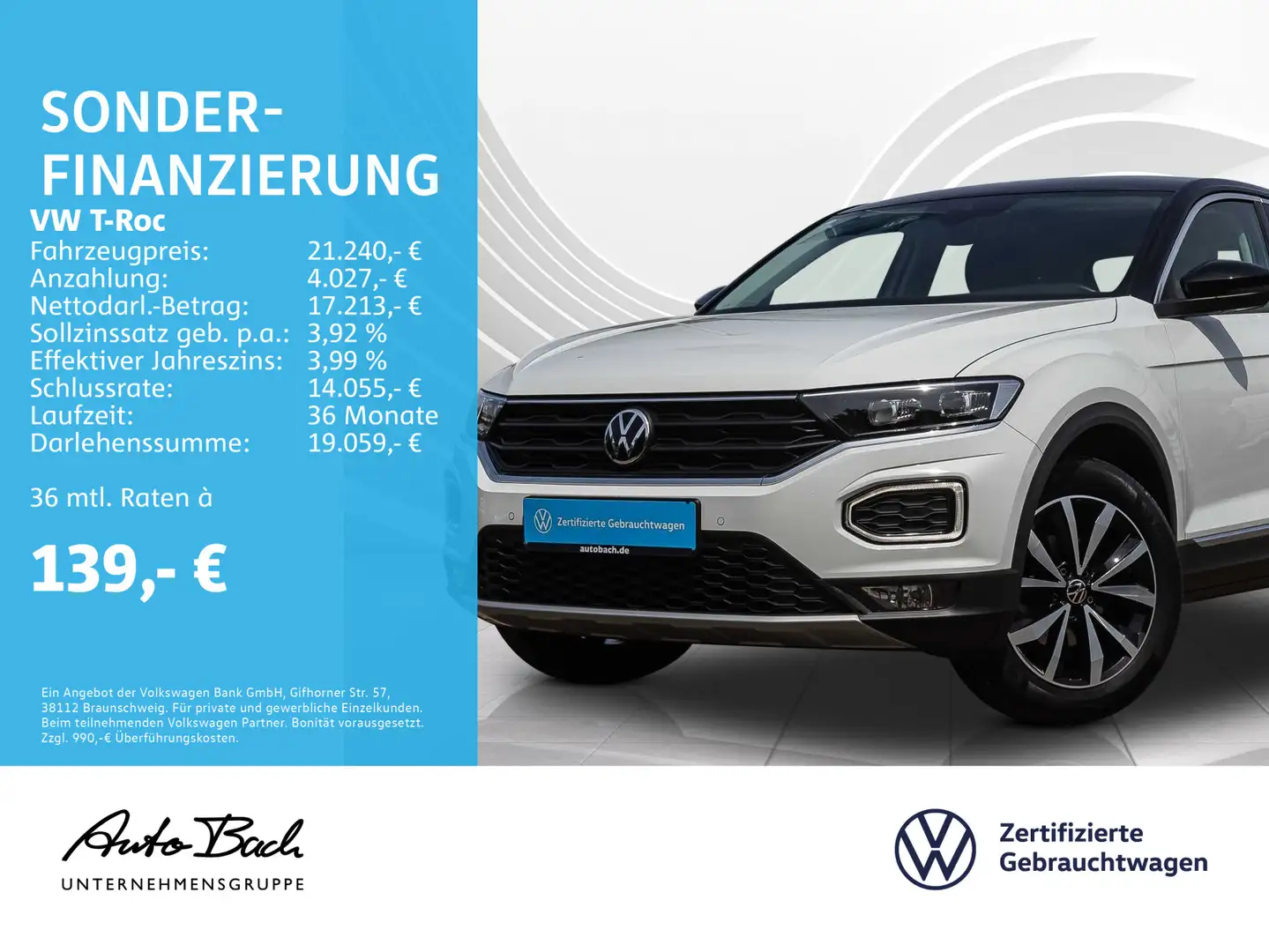 Volkswagen T-Roc 1.0 TSI Style, Navi, LED, App-Connect, Rüc Wit - 1