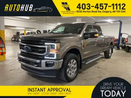 Brown 2021 Ford F-350 Super Duty King Ranch Crew Cab LB 4WD Pickup Truck Four-Wheel Drive Automatic