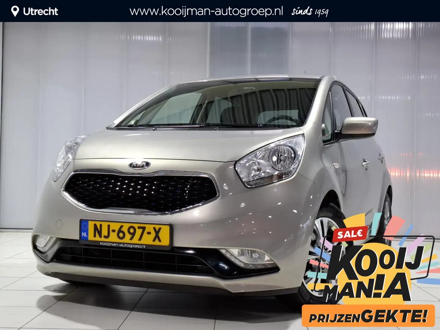 Kia Venga 1.4 CVVT DynamicPLusLine Super compleet ! Navigati Gris - 1