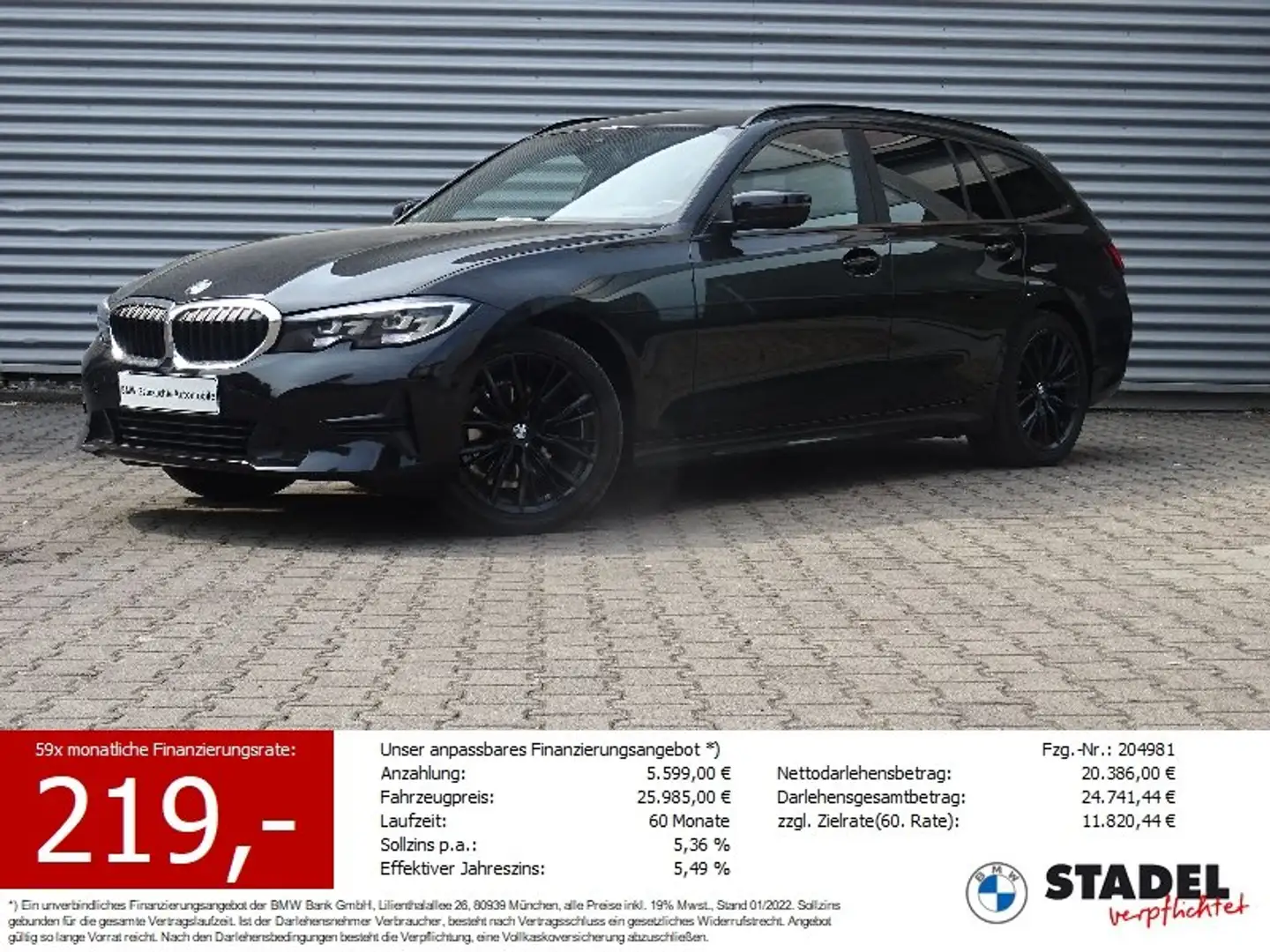 BMW 318 i Tour. Advantage LivePro CarPlay LM SH PDC Schwarz - 1