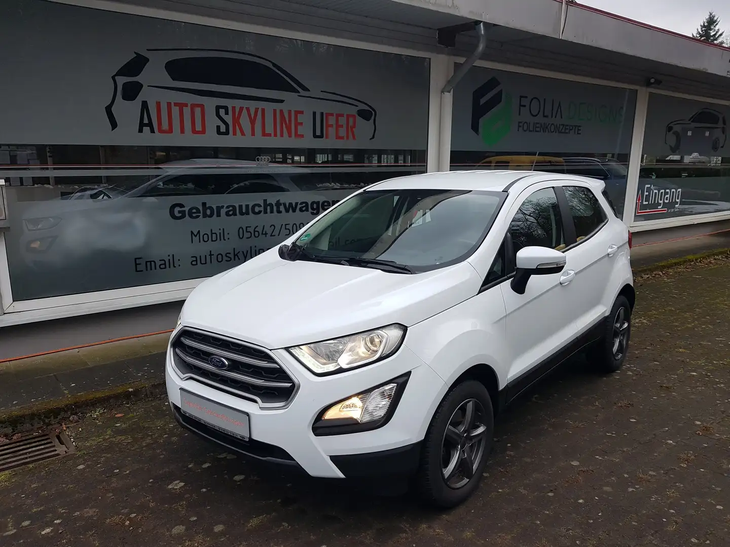 Ford EcoSport Trend 101PS AHK+2HD+CHECKHEFT+WINTERPAKET+USB+ALLW Weiß - 1