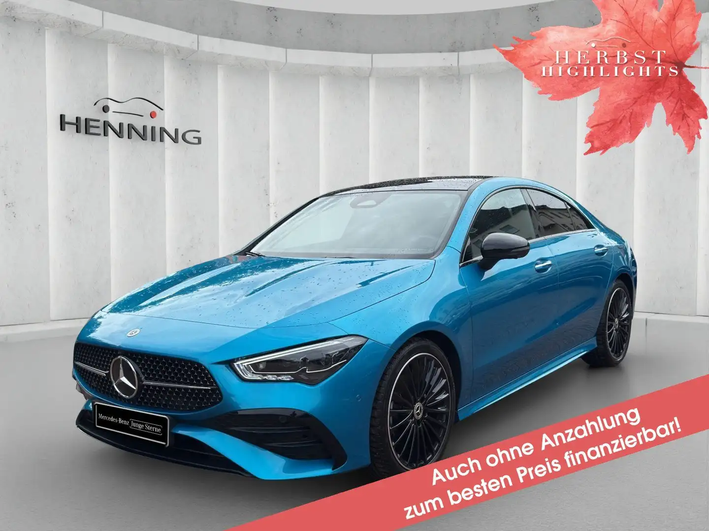 Mercedes-Benz CLA 200 AMG Night-Paket Panorama 360° HUD 19" Bleu - 1
