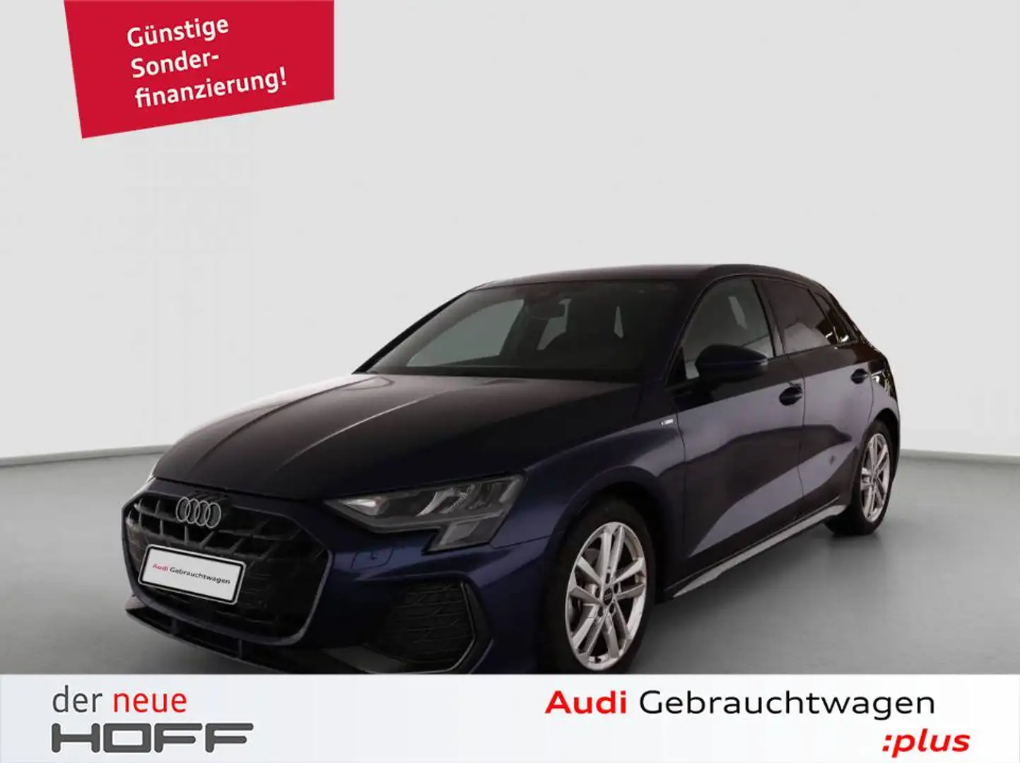 Audi A3 S line 35 TDI ACC PDC LED Navi Klima Sh 17 Zoll Blau - 1