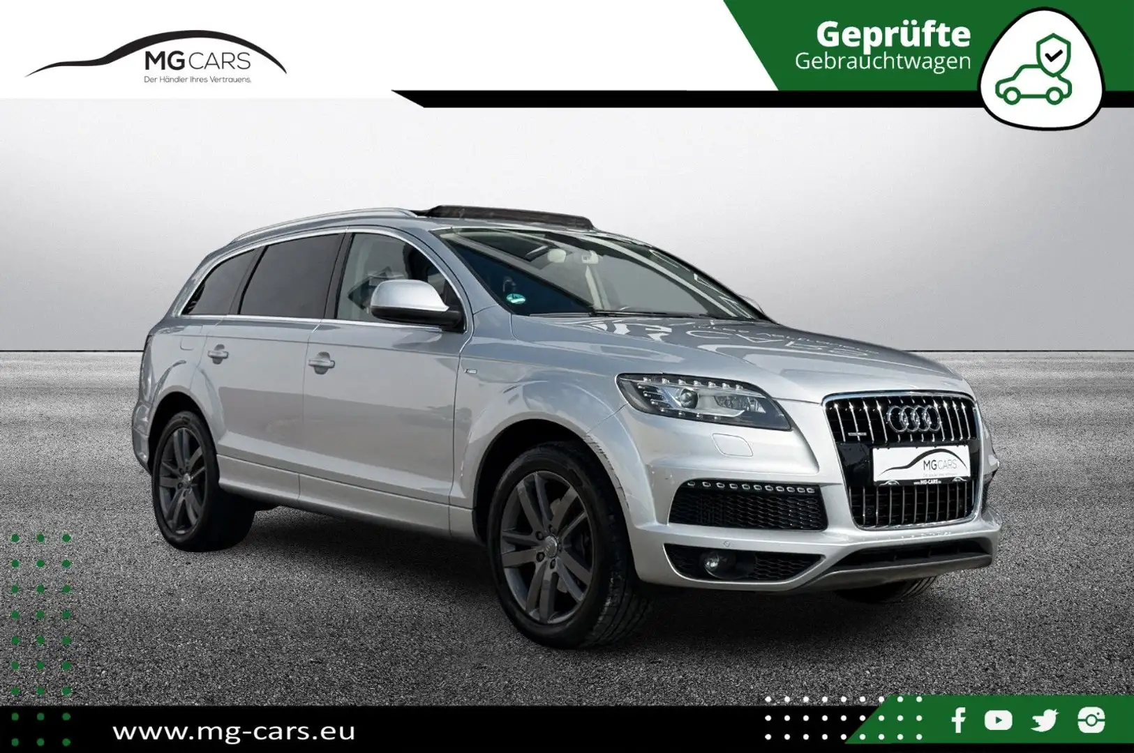 Audi Q7 3.0 TDI~S-Line~Quattro~FondTV~Pano~Kamera~AHK Argent - 1