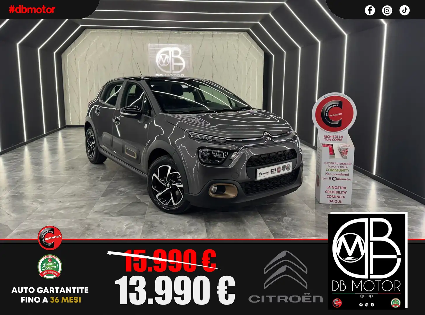 Citroen C3 1.2 puretech Feel Gris - 1