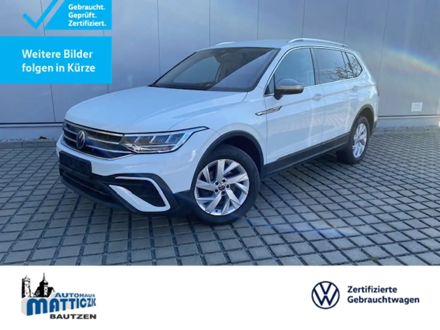 Volkswagen Tiguan Allspace 2.0 TDI DSG LED/NAVI+VZE+RFK/ASSISTENZ/EASY-OPEN& Weiß - 1