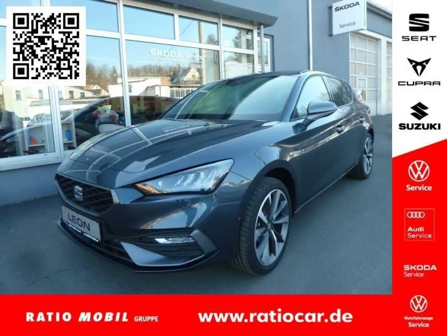SEAT Leon LEON FR 1.5 ETSI DSG NAVI AHZV-VORBER. SITZHEIZ. Gris - 1