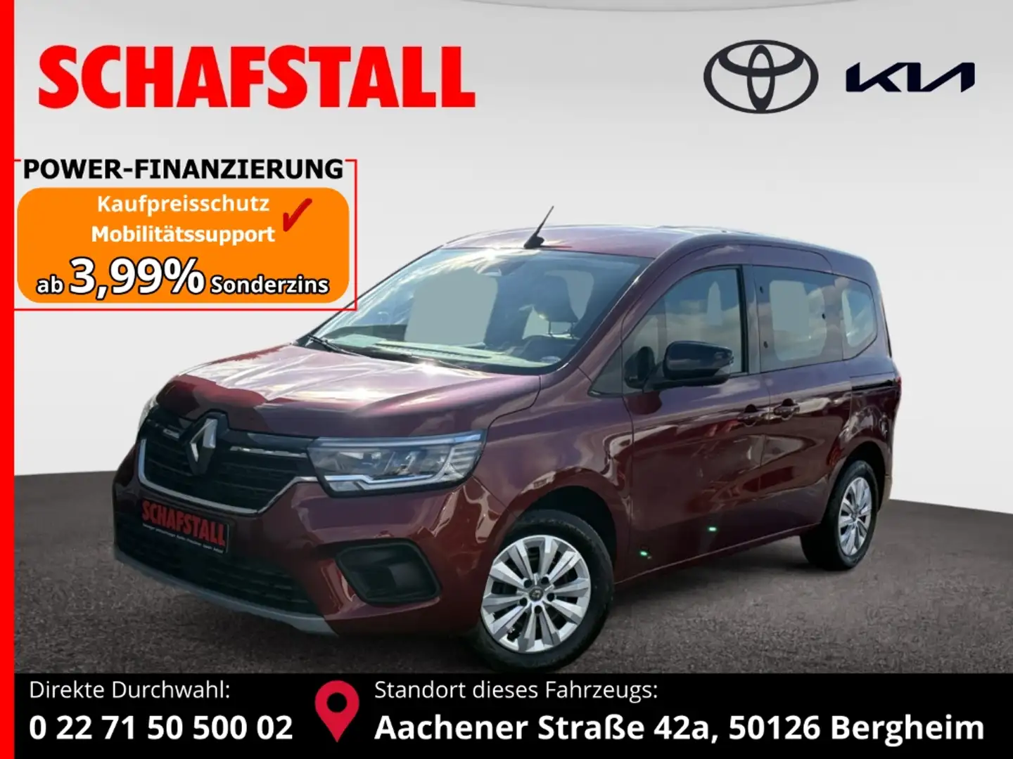 Renault Kangoo 1.3 TCe Equilibre Tempomat PDC Sitzheizung 2 Schie Rot - 1