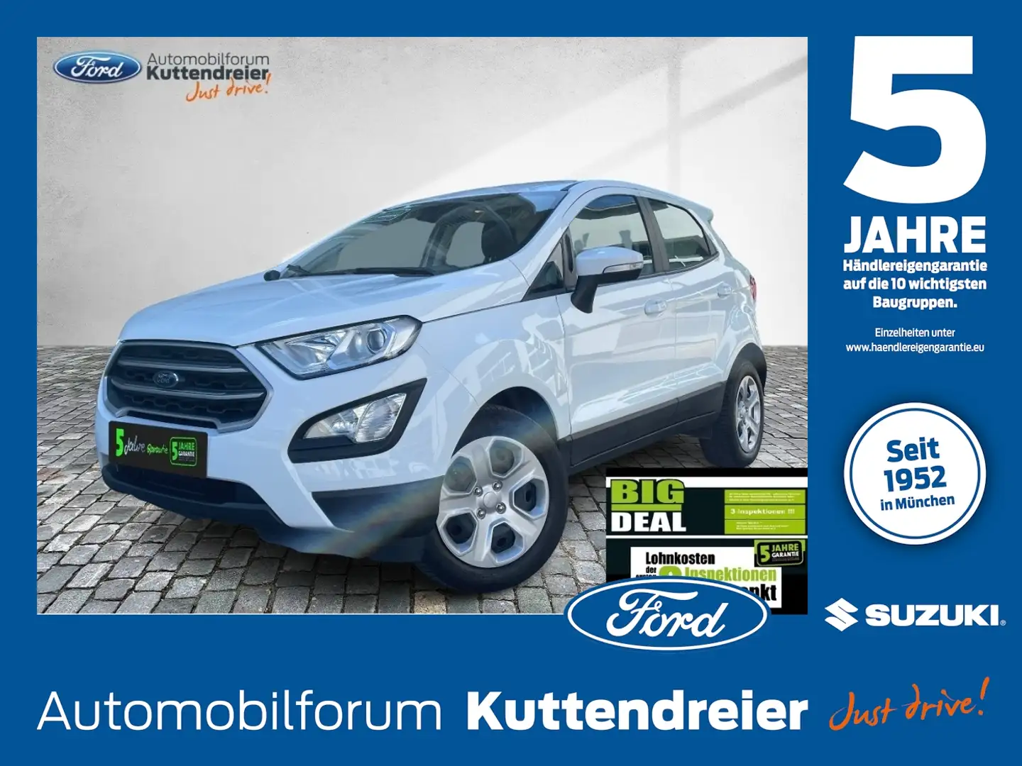 Ford EcoSport Navi App Lenkr./Sitzheiz Klima Tempomat Blanc - 1
