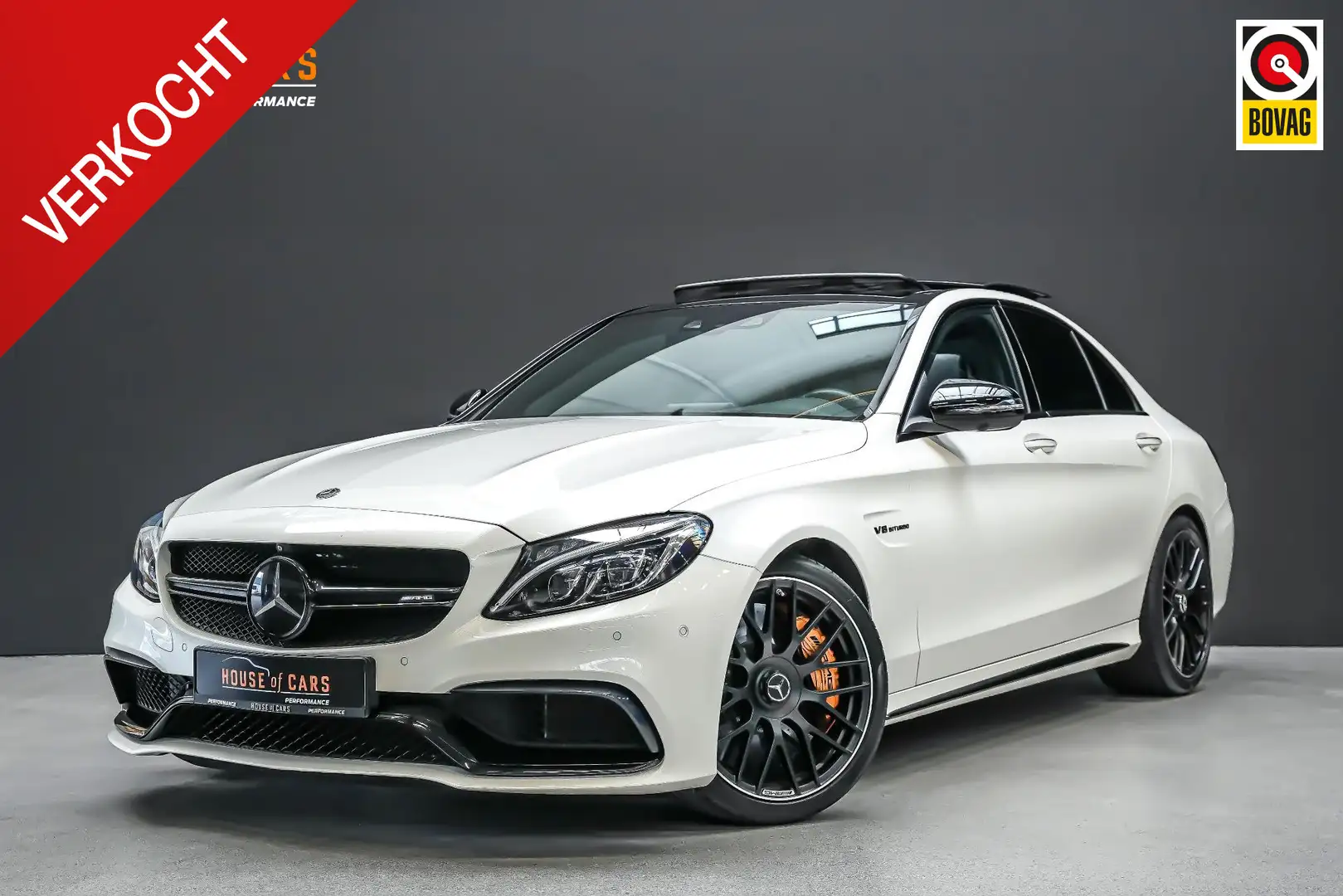 Mercedes-Benz C-klasse C63S AMG 510pk |keramische remmen|panoram Blanco - 1