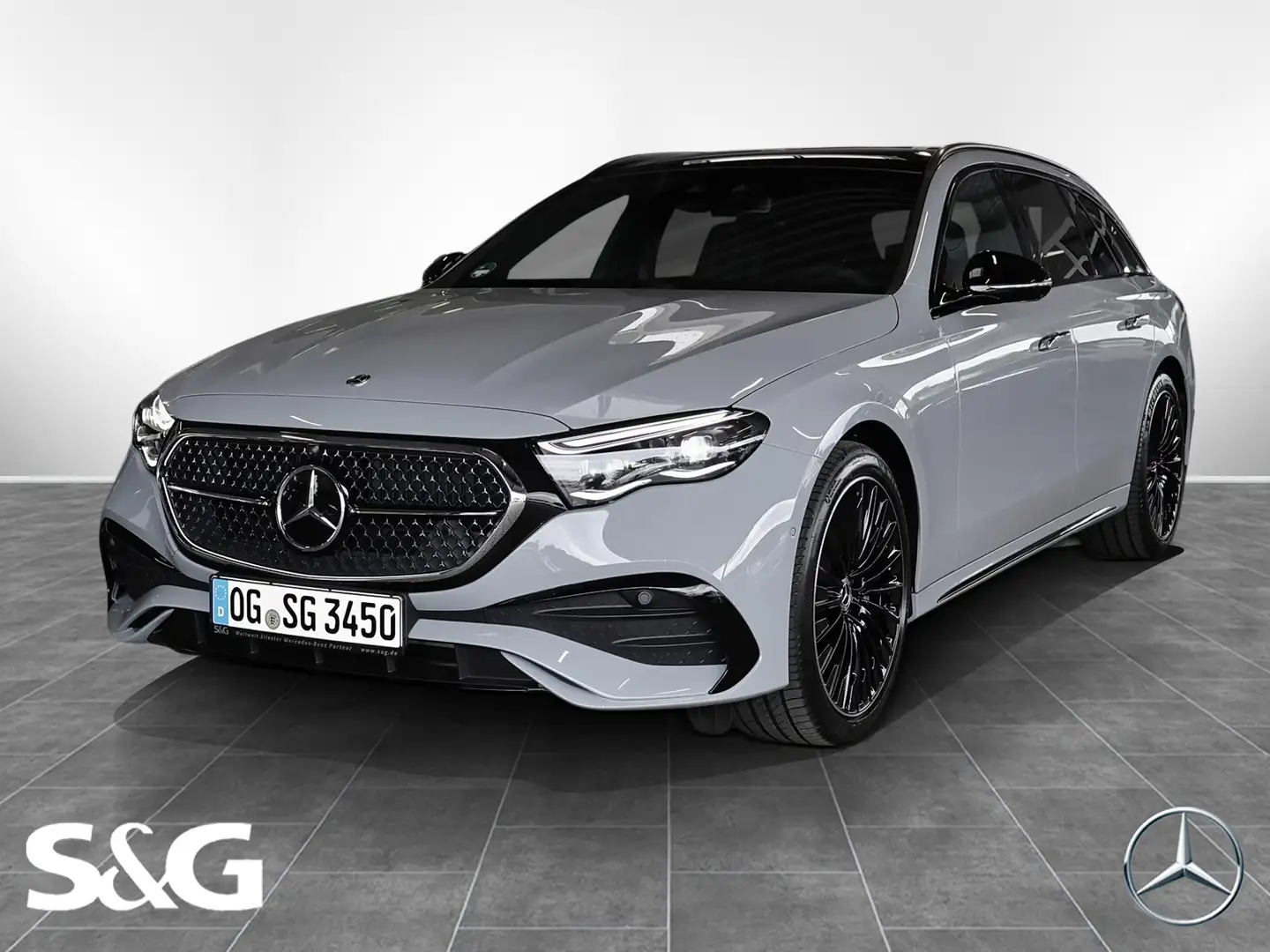 Mercedes-Benz E 450 d 4M T AMG MBUX+360°+DIG-LED+Pano+AHK+Nigh Grau - 1