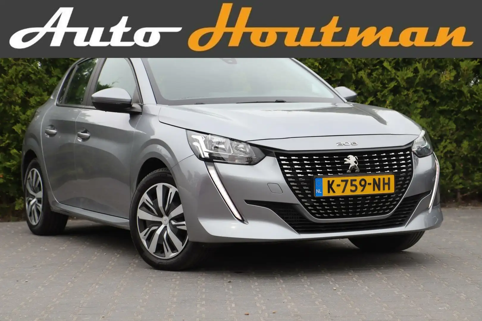 Peugeot 208 1.2 101pk! Active 5 DRS Airco|Carplay|Cruise|Led|P Grijs - 1
