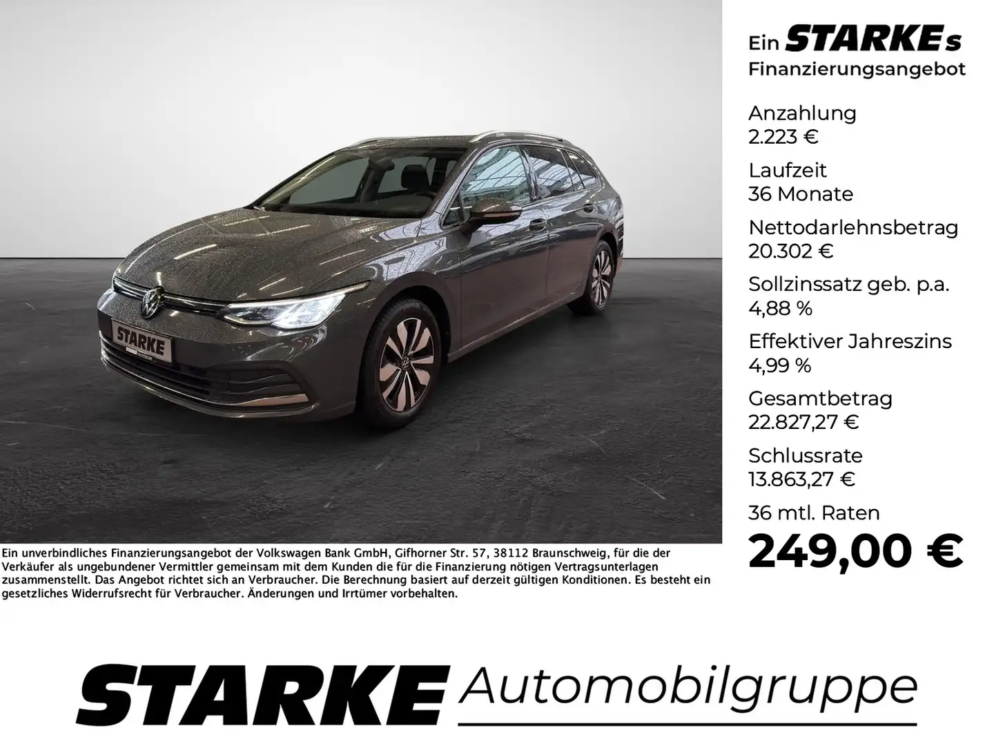 Volkswagen Golf Variant 1.5 eTSI DSG Move Grau - 1