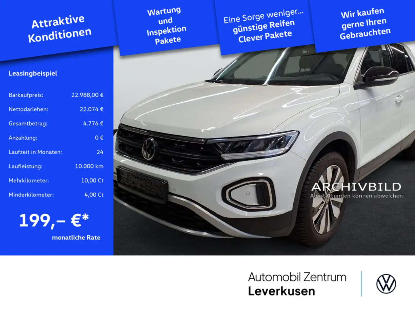 Volkswagen T-Roc Goal NAVI VIRT ACC CARPLAY LED SHZ PDC Weiß - 1