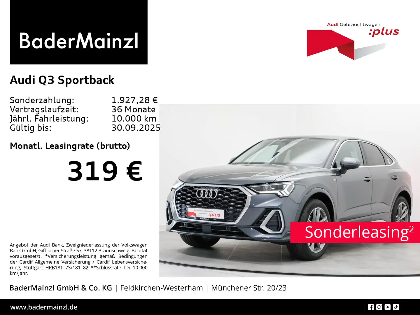 Audi Q3 35 TFSI S tronic S line AHK Stdhz Grau - 1