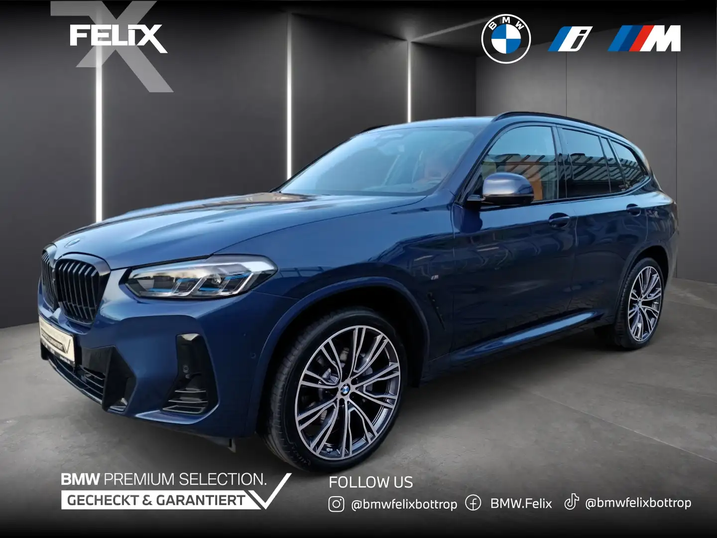 BMW X3 xDrive30i M SPORTPAKET+21"ALU+PANORAMA+LASERLICHT Blau - 1