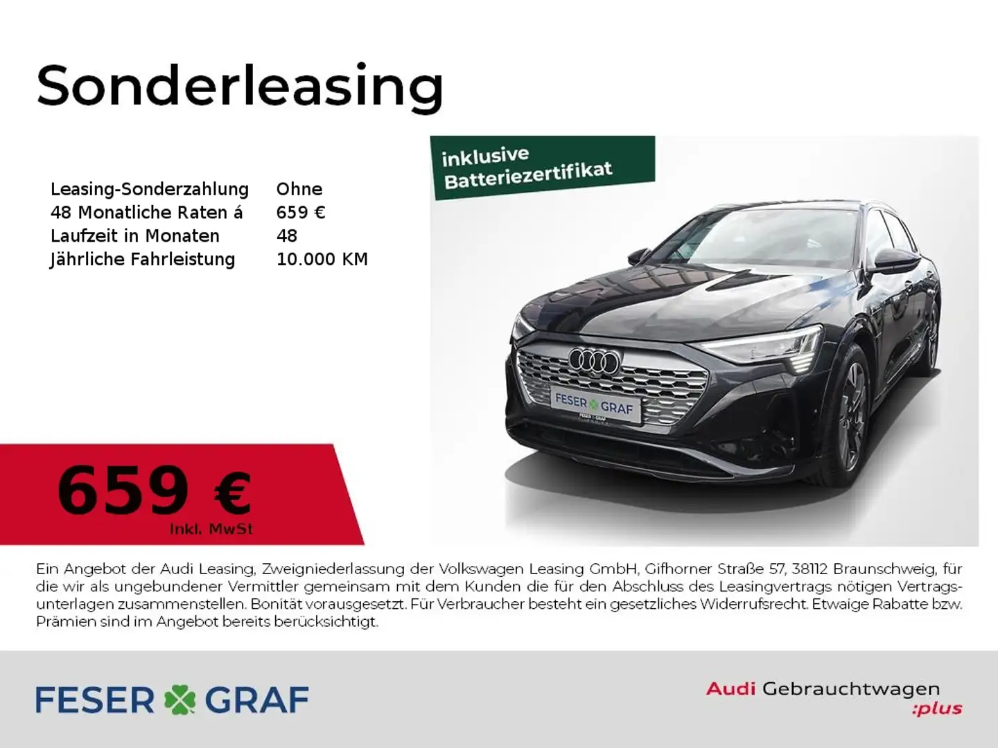 Audi Q8 e-tron 55 qu. advanced ACC Matrix Navi 360° Schwarz - 1