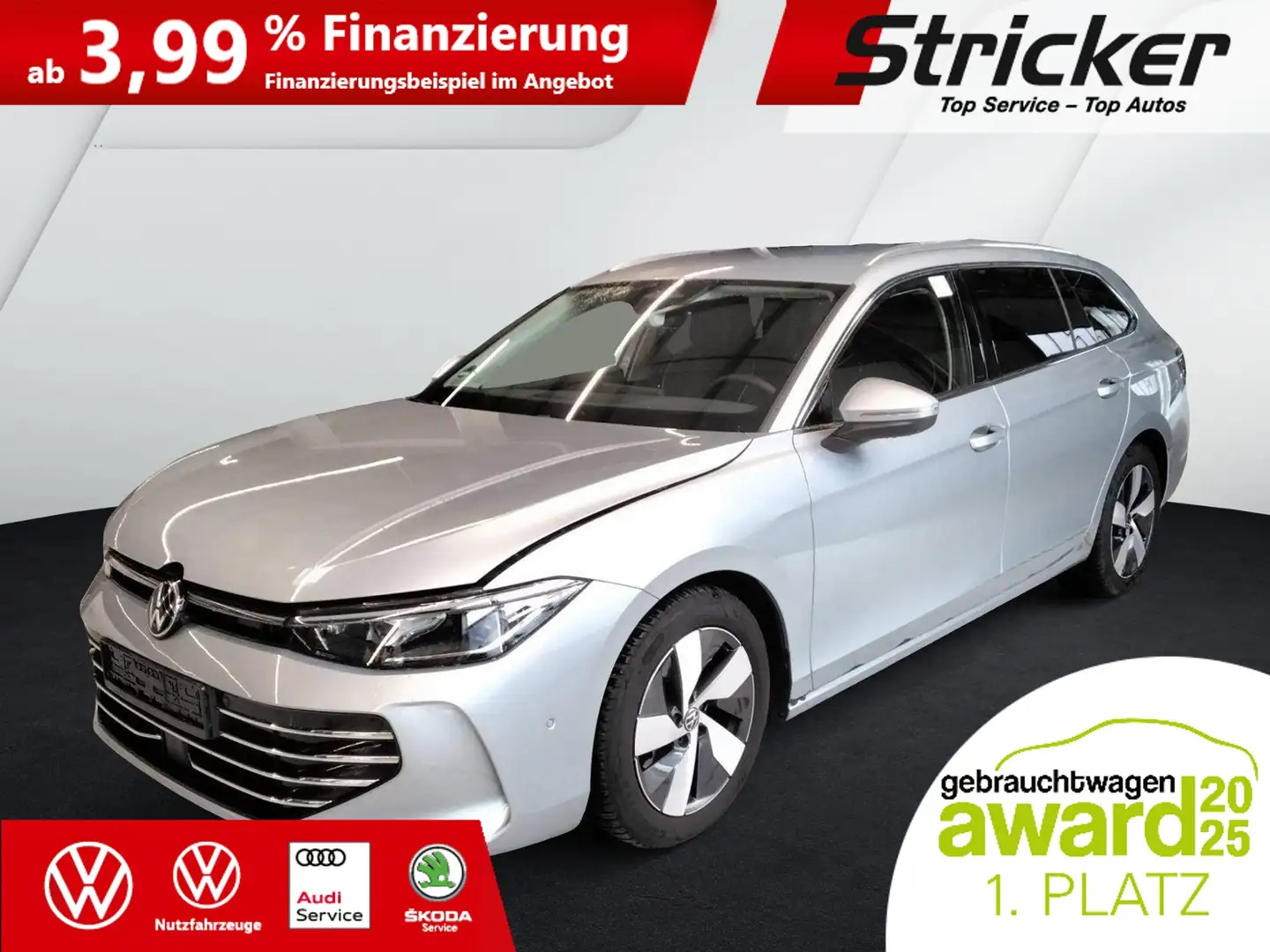Volkswagen Passat Elegance 2.0TDI DSG 299,-ohne Anzahlung AHK Trave Silber - 2