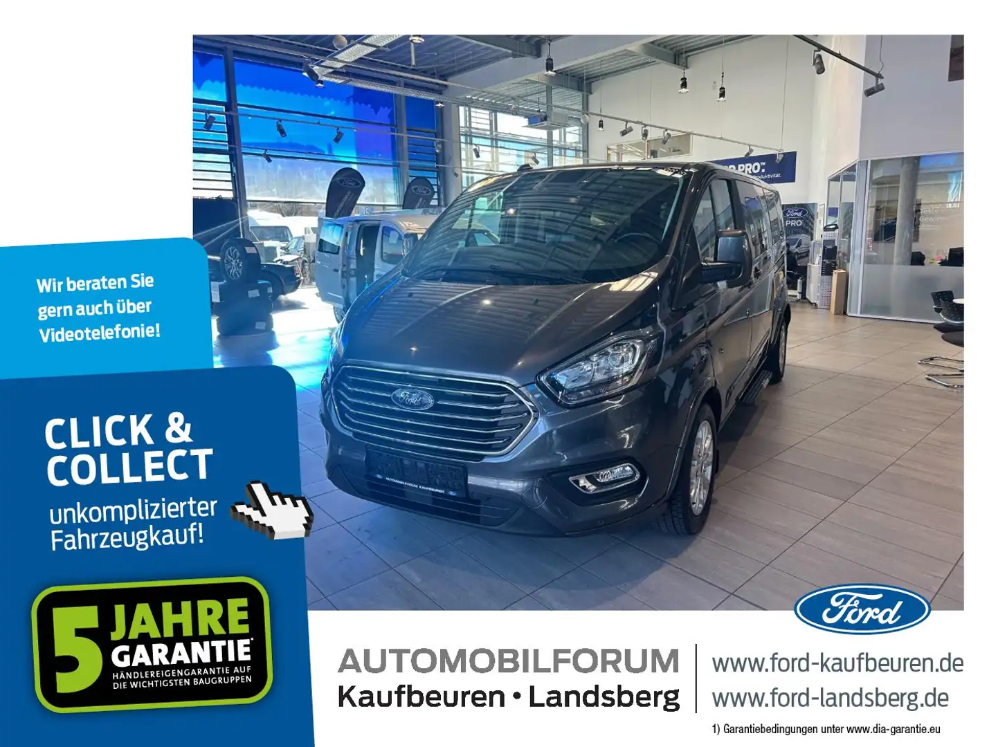 Ford Tourneo Custom Kombi 2.0 TDCi 320 L2 SYNC SHZ PDC Šedá - 1