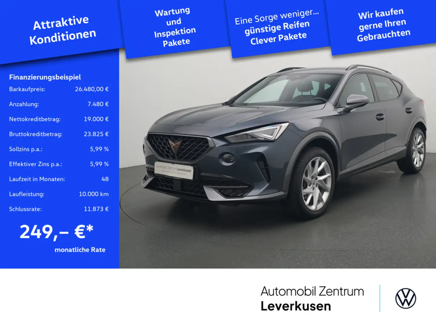 CUPRA Formentor DSG NAVI MATRIX VIRT LEDER ACC CARP Grau - 1