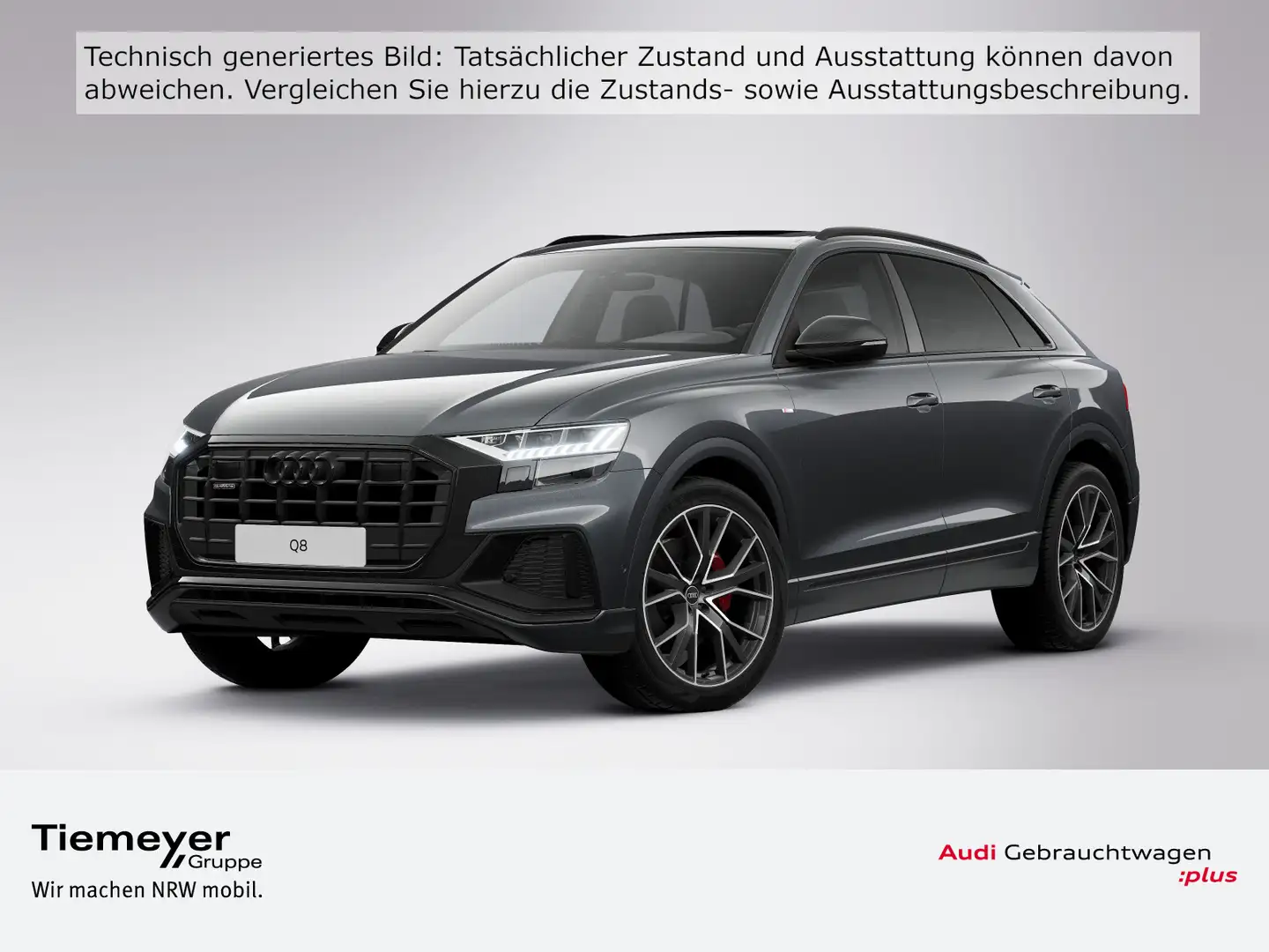 Audi Q8 50 TDI Q 2x S LINE LM22 AHK PANO Grau - 1