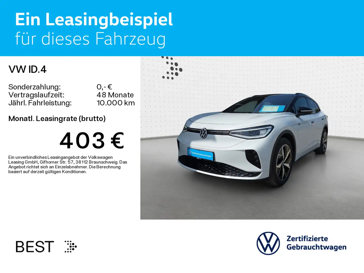 Volkswagen ID.4 GTX 4Motion*WÄRMEPUMPE*IQ.LIGHT*AHK*PANO*PD Weiß - 2