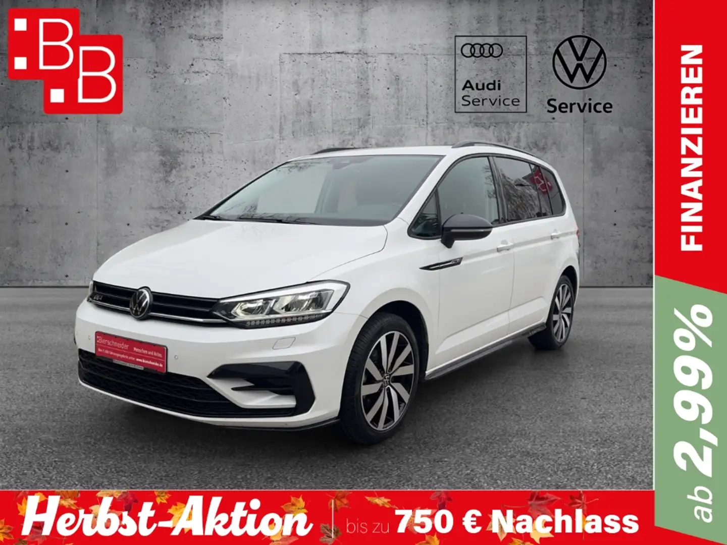Volkswagen Touran 2.0 TDI DSG Highline R-Line BLACK STYLE KAMERA ALU Weiß - 1