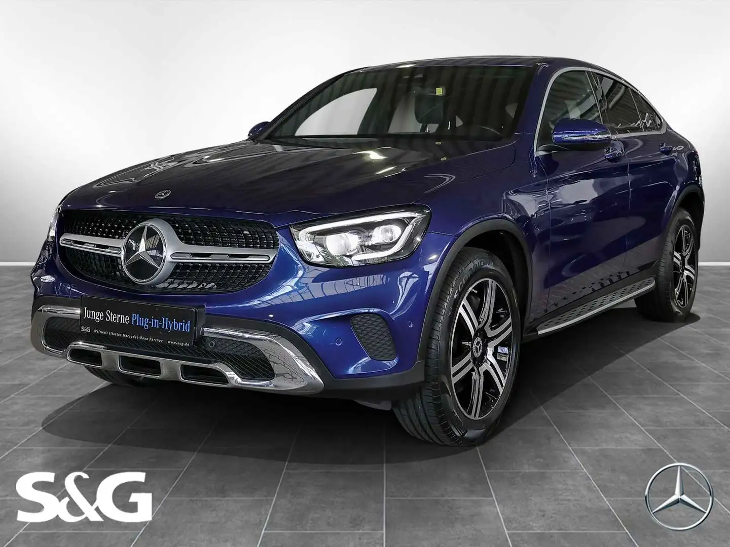Mercedes-Benz GLC 300 e 4M Coupe DISTRONIC+TOTWINKEL+MEMORY+19 Blau - 1