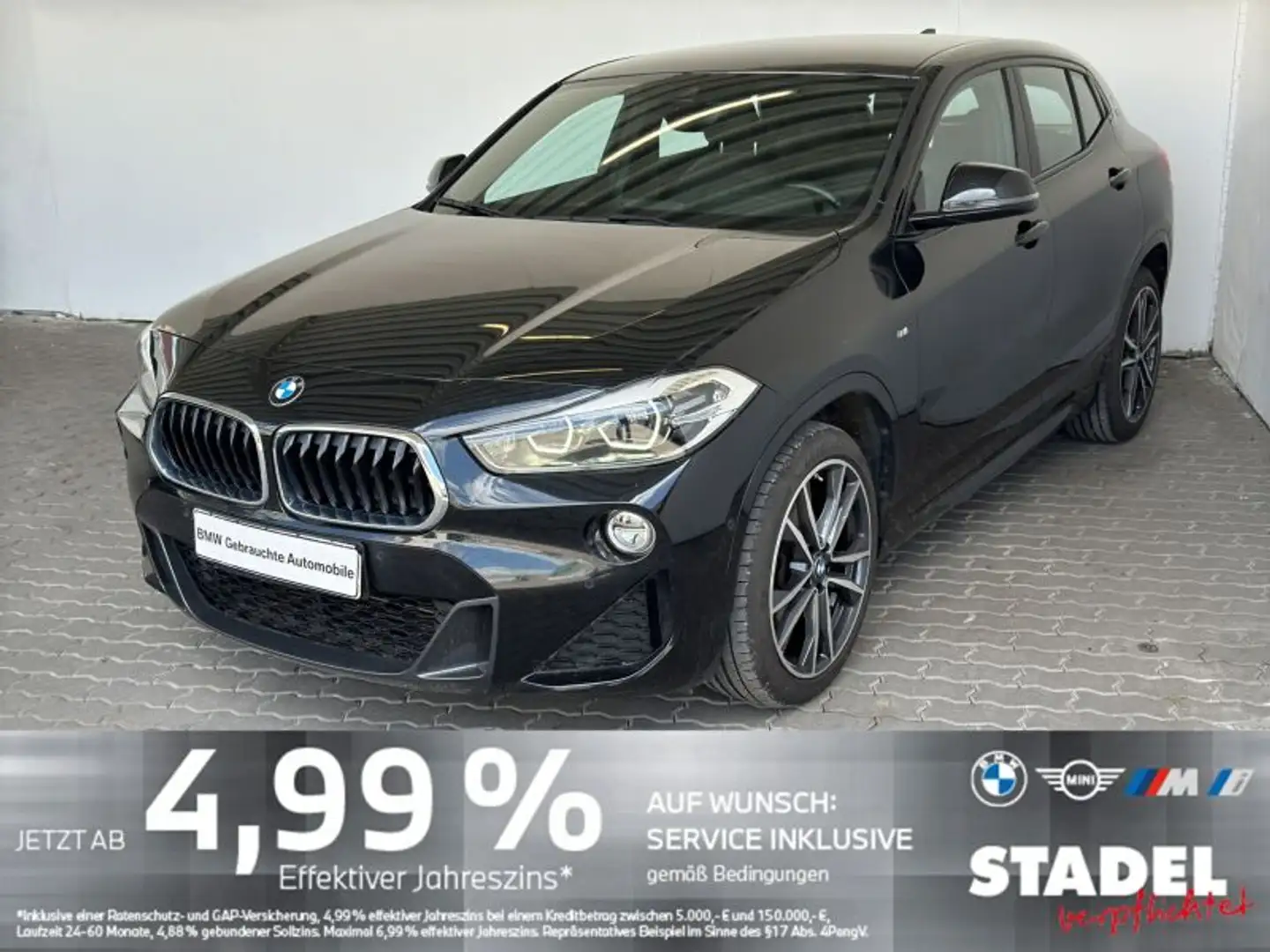 BMW X2 sDrive18i M Sport Navi.LED.DriveAs.RFK.KomfZg Schwarz - 1