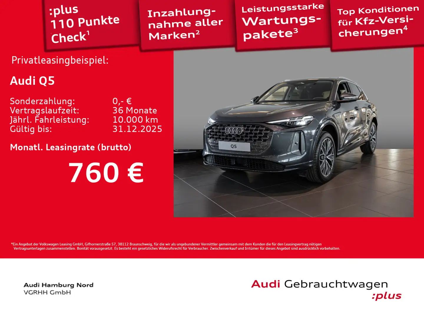 Audi Q5 2.0 TFSI advanced S tronic AHK Nav ACC Kamera Grau - 1