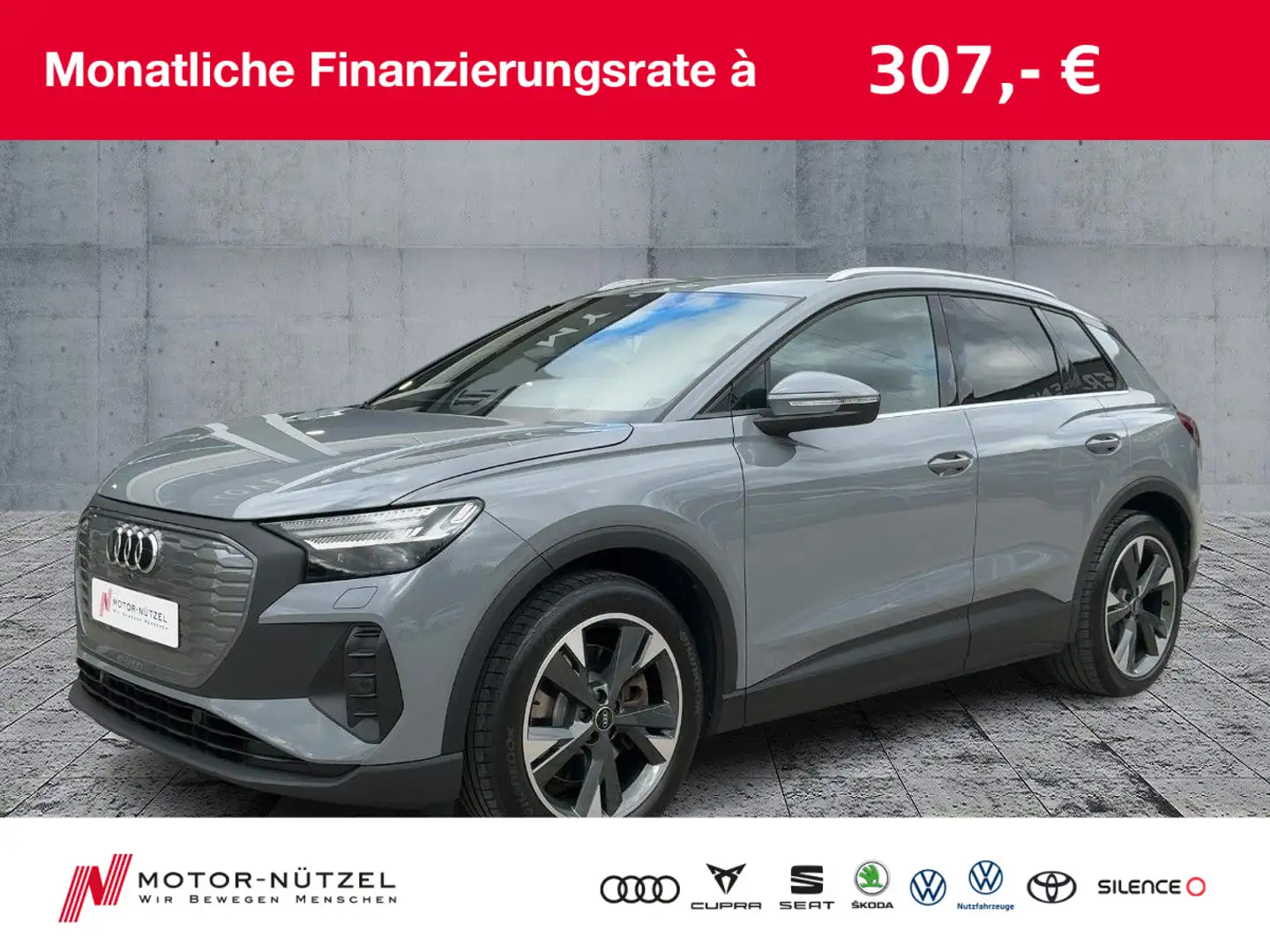Audi Q4 e-tron 40 MATRIX+NAVI+HuD+RFK+ACC+SHZ+20"LM Grau - 1