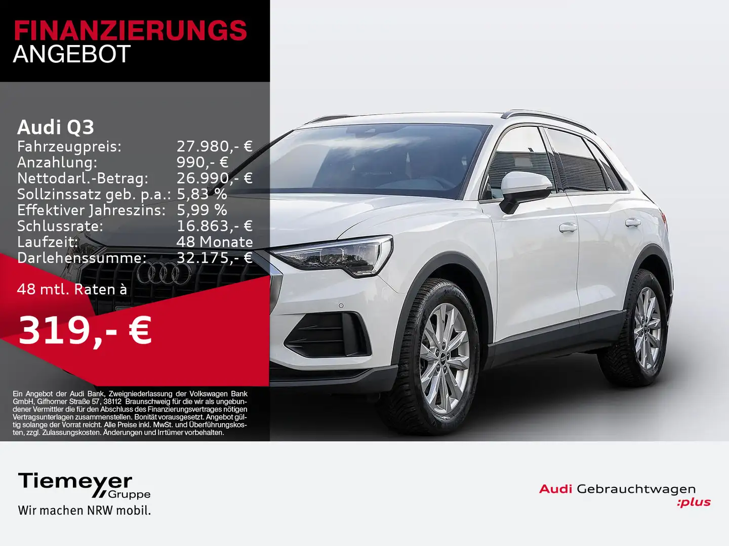 Audi Q3 35 TFSI S LINE LEDER KAMERA eKLAPPE Blanc - 1