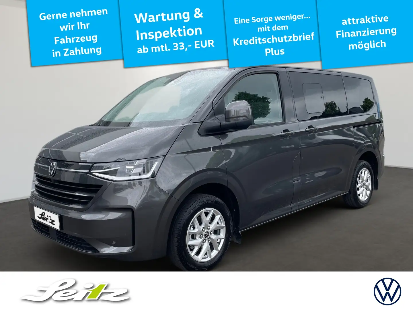 Volkswagen T7 Caravelle KR e-Caravelle Style *8-SITZER*AHK*PANO* Szary - 1