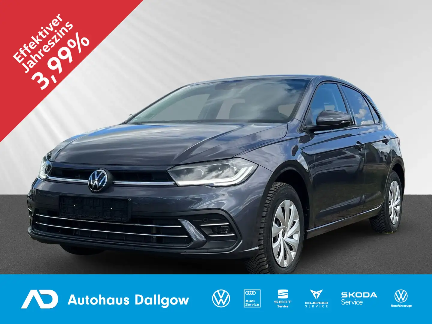 Volkswagen Polo Style 1.0l 116PS*DSG AlarmWifi+Nav+RFK+WiRä Grau - 1