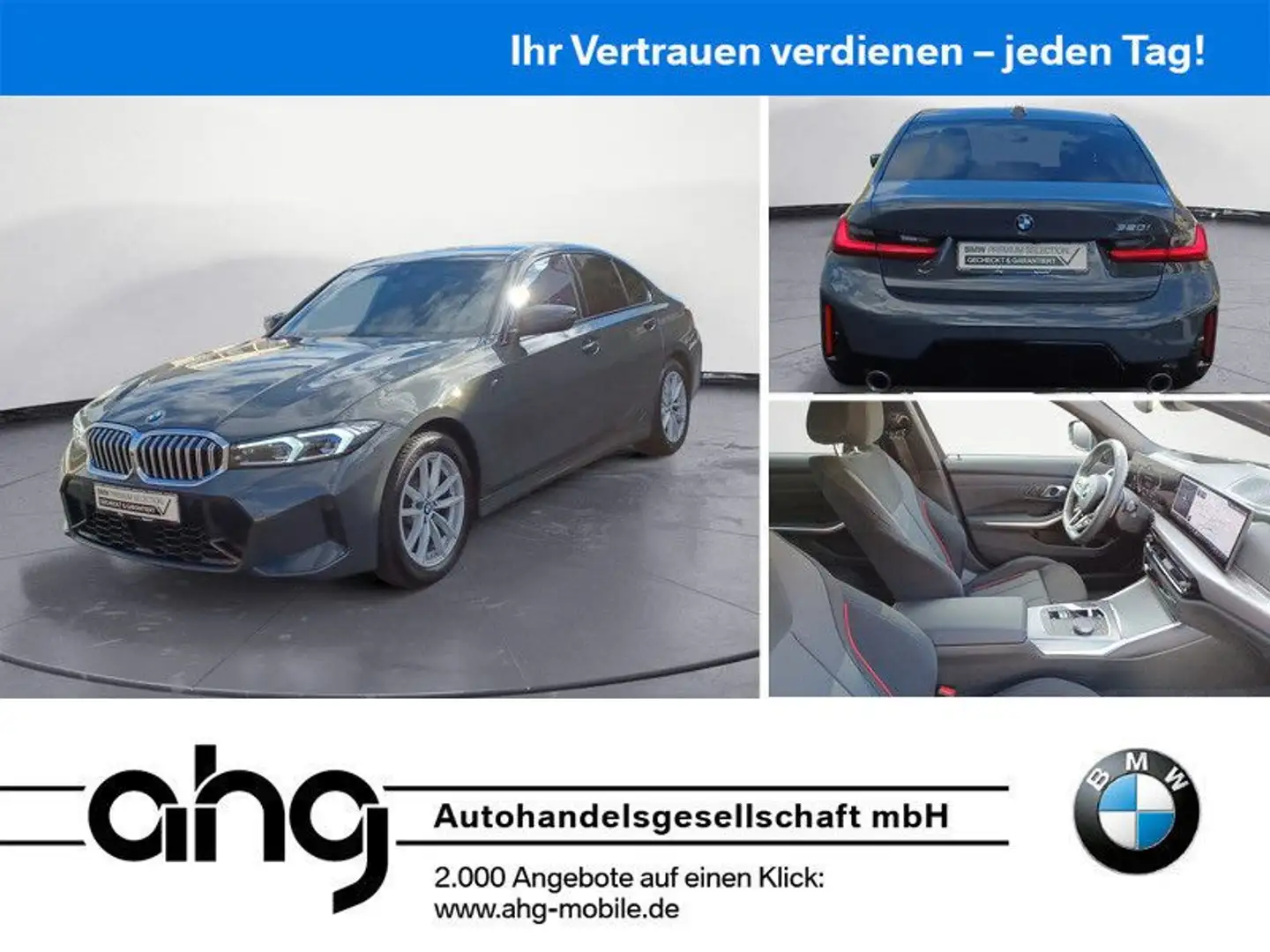 BMW 320 i Automatik *M-Sport*AHK*DAB*HUD*SHZ*HIFI*Nav Grau - 1