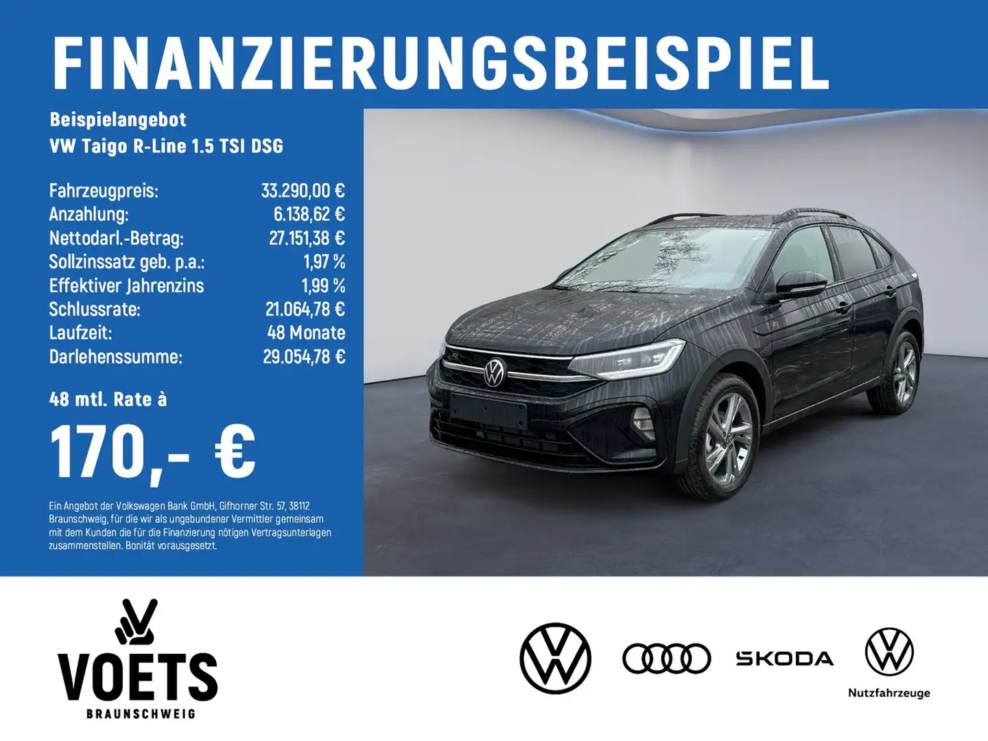 Volkswagen Taigo R-Line 1.5 TSI DSG MATRIX-LED+RearView+ACC Nero - 2