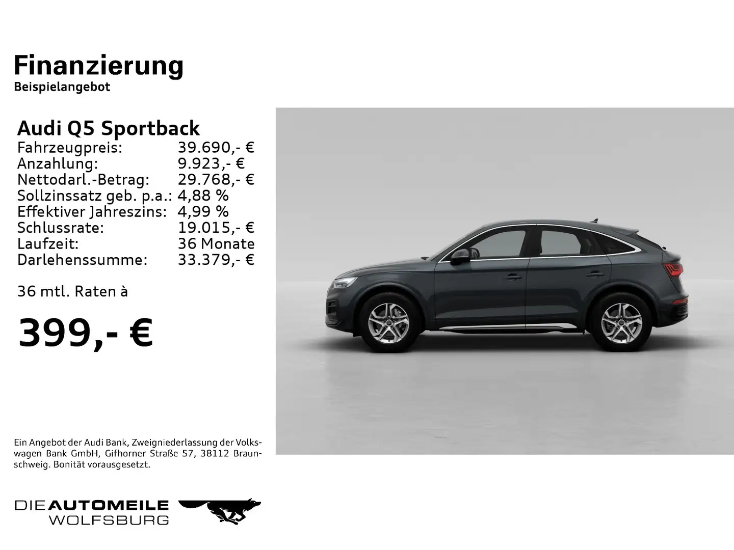 Audi Q5 35 TDI S-tronic advanced Rückfahrka Grau - 2