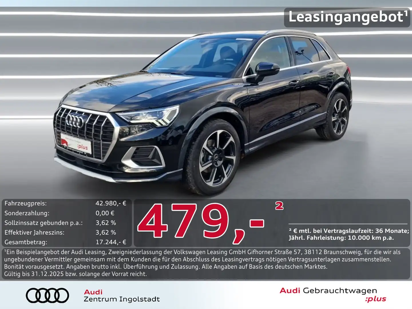 Audi Q3 35 TFSI S line NAVI+ LED AHK 19" ACC advanced Schwarz - 1