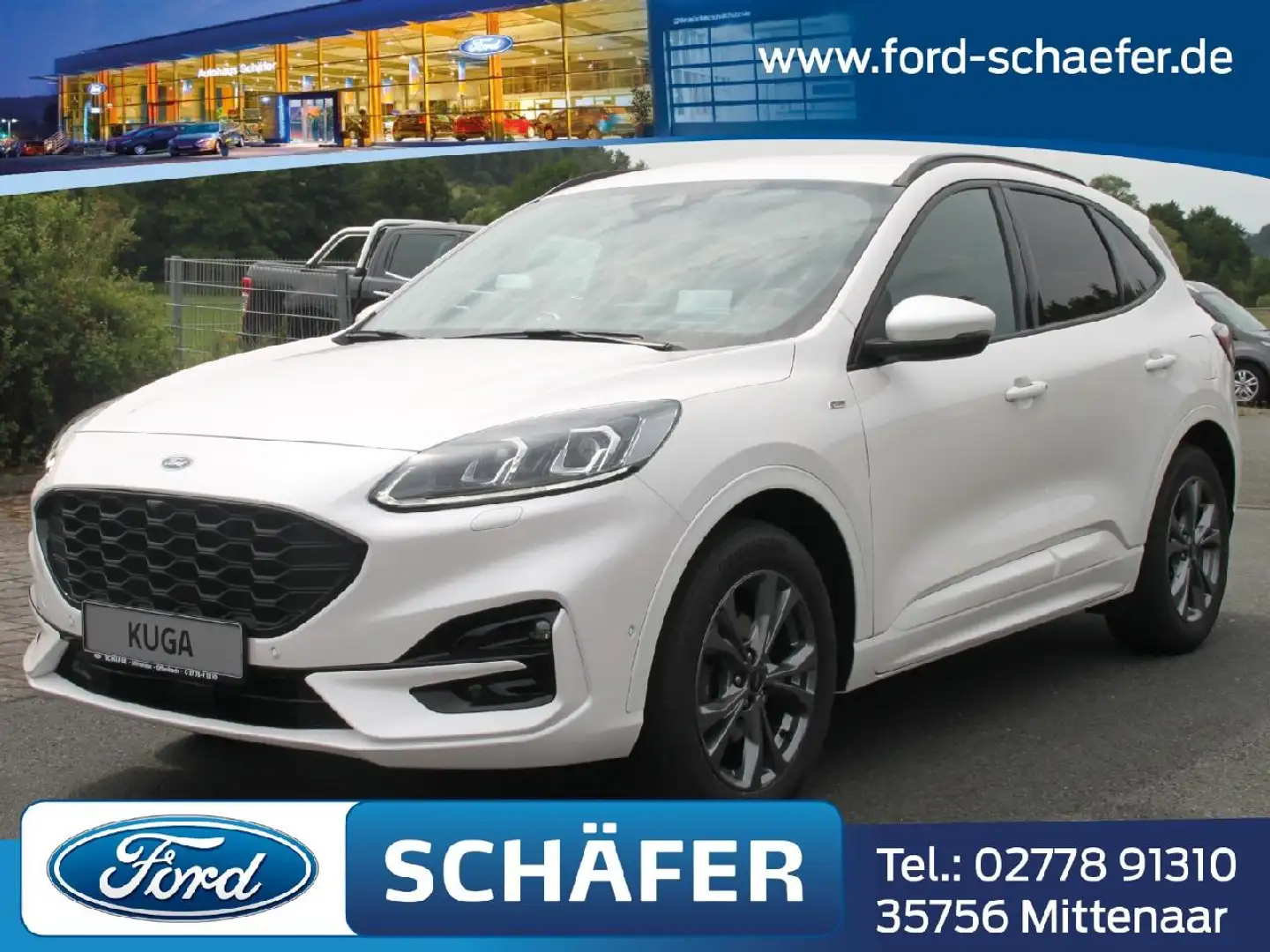 Ford Kuga ST-Line X+SHZ+LHZ+LED+LMF+NAVI+AHK+ Weiß - 1