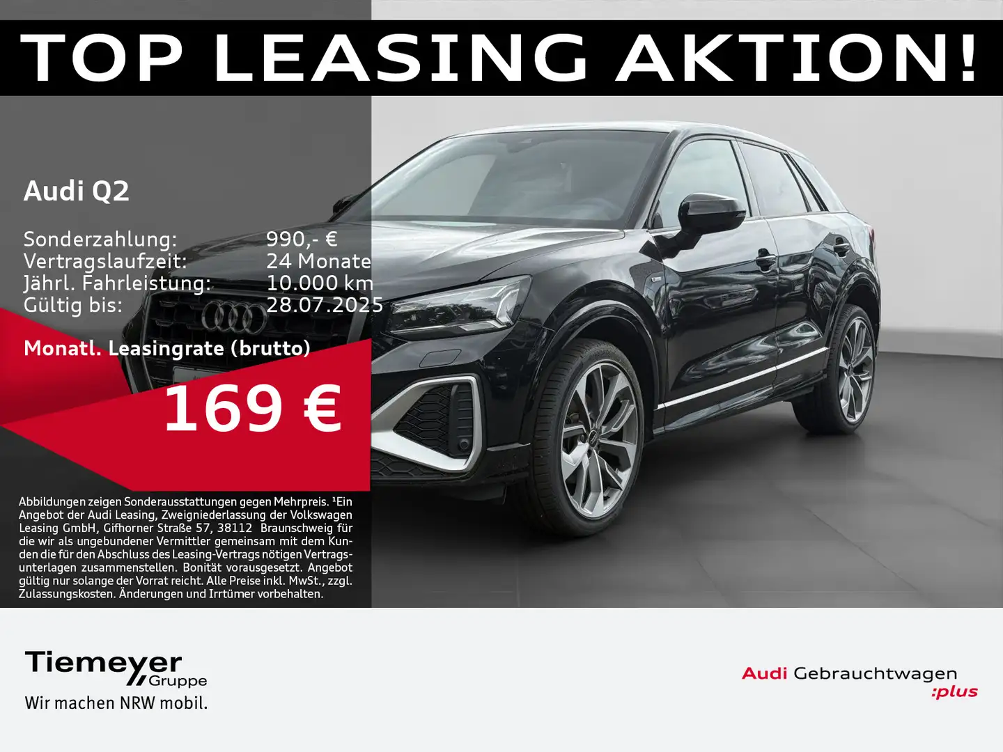 Audi Q2 30 TFSI 2x S LINE MATRIX AHK LM19 PRIVACY NAV Schwarz - 1