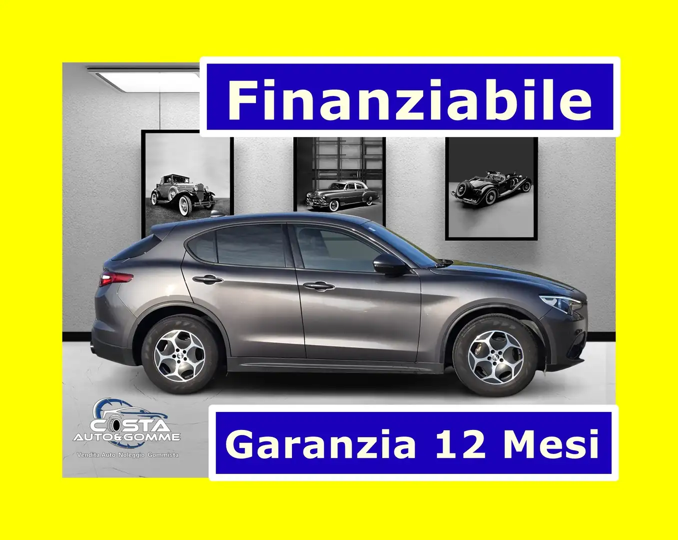 Alfa Romeo Stelvio 2022 2.2 Super rwd 160cv Finanziabile Grigio - 1