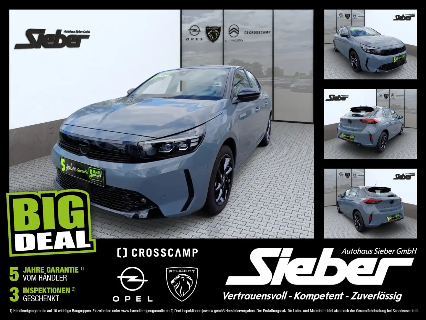 Opel Corsa F 1.2 Turbo GS Kamera Sitzheizung PDC Grijs - 1
