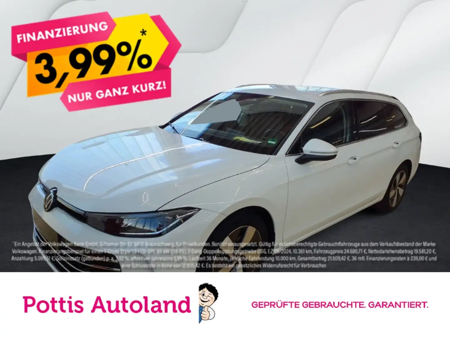 Volkswagen Passat Variant 2.0 TDI DSG ELEGANCE AHK NAVI PDC IQ.LIGHT Weiß - 1