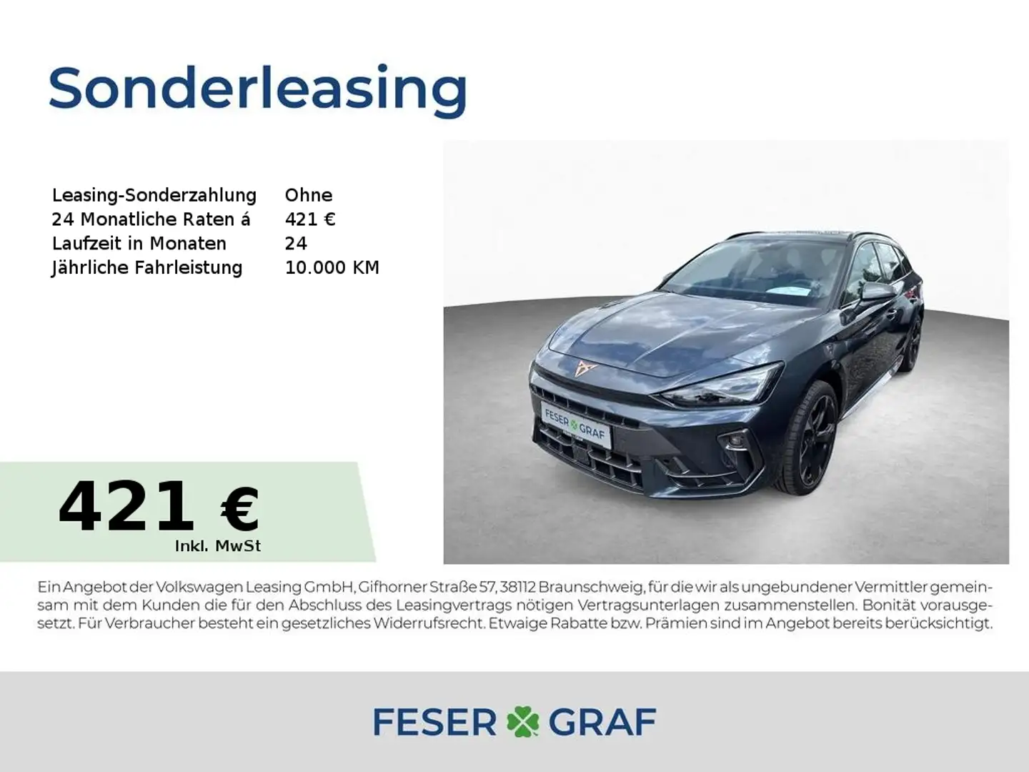 CUPRA Leon Sportstourer 2.0 TSI DSG 4Drive MATRIX|SENN Grau - 1