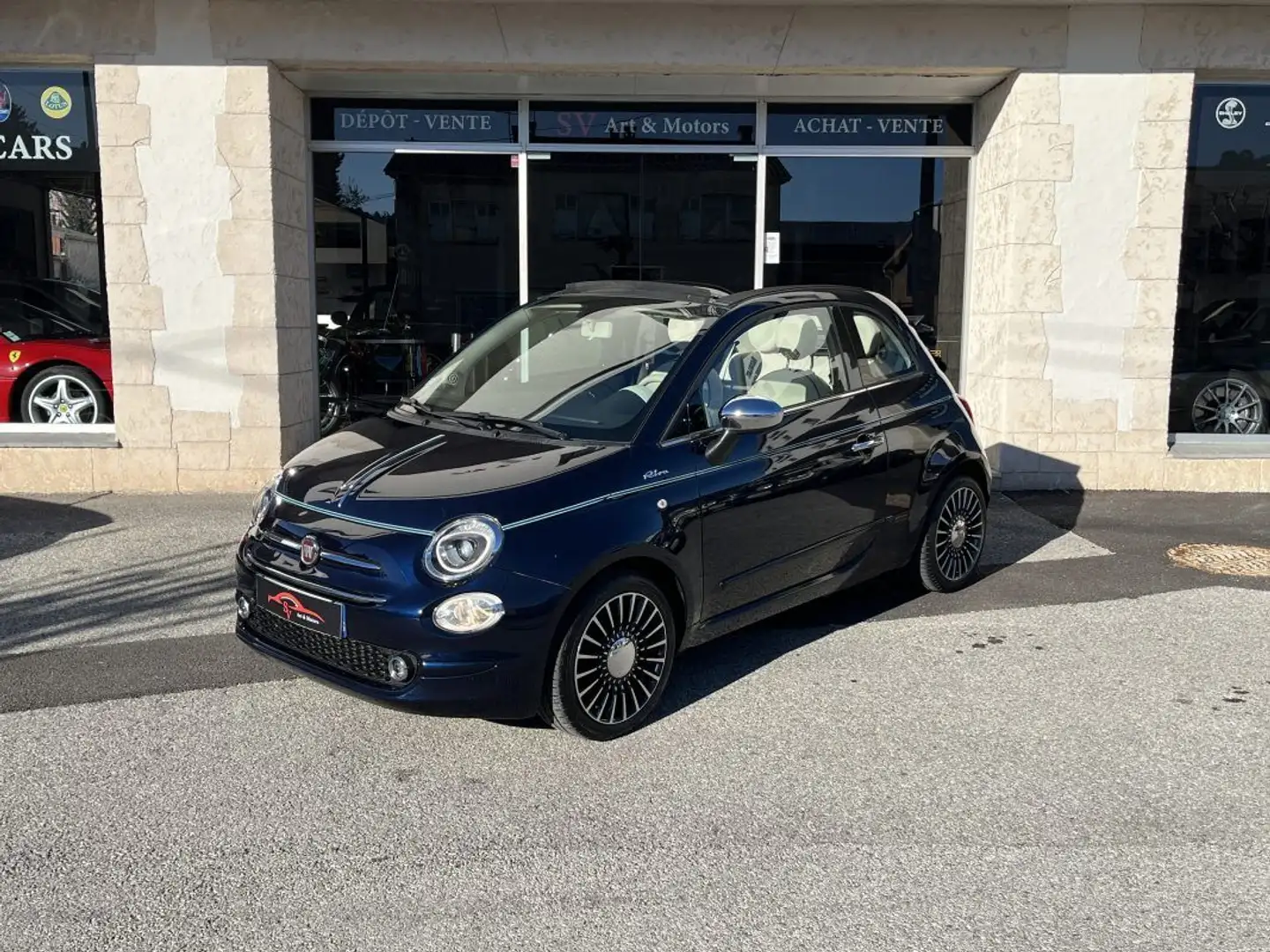 Fiat 500 CABRIO Riva 0.9 8v TwinAir 85ch S&S Blau - 2